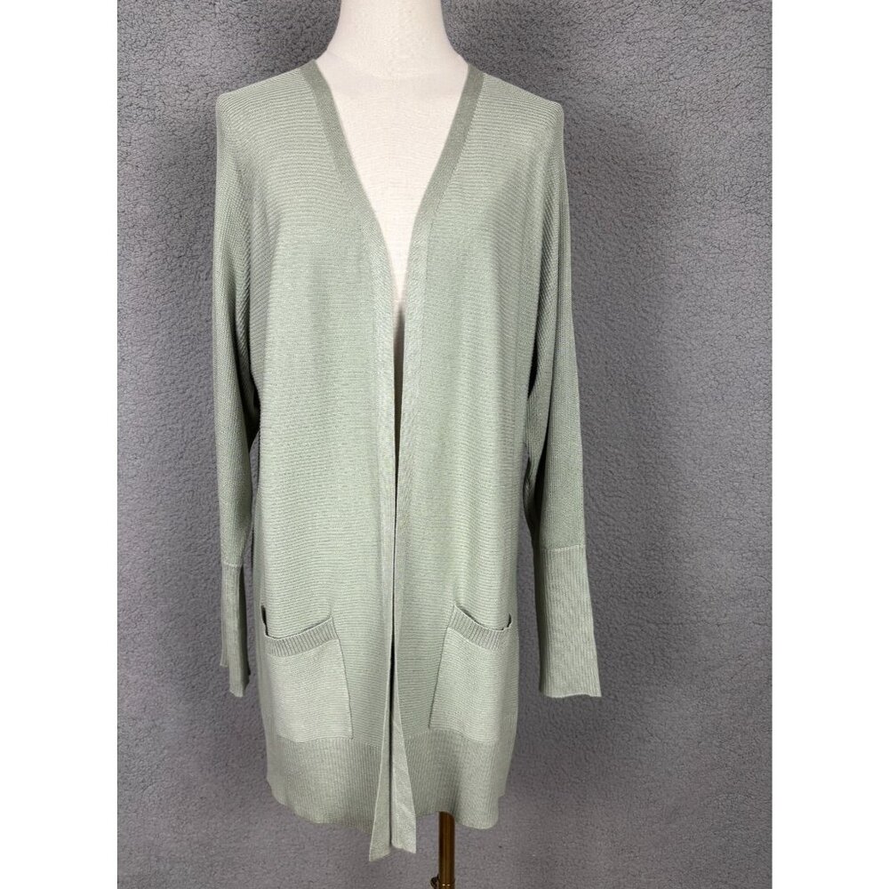 Hippie Rose Juniors' Desert Sage Open Front Cardigan Large Green NWD's